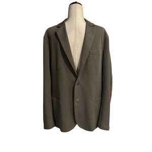 Eleventy Patch Pocket Jacket Khaki Grey Unstructured Blazer